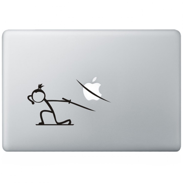 Ninja Macbook Aufkleber Schwarz MacBook Aufkleber